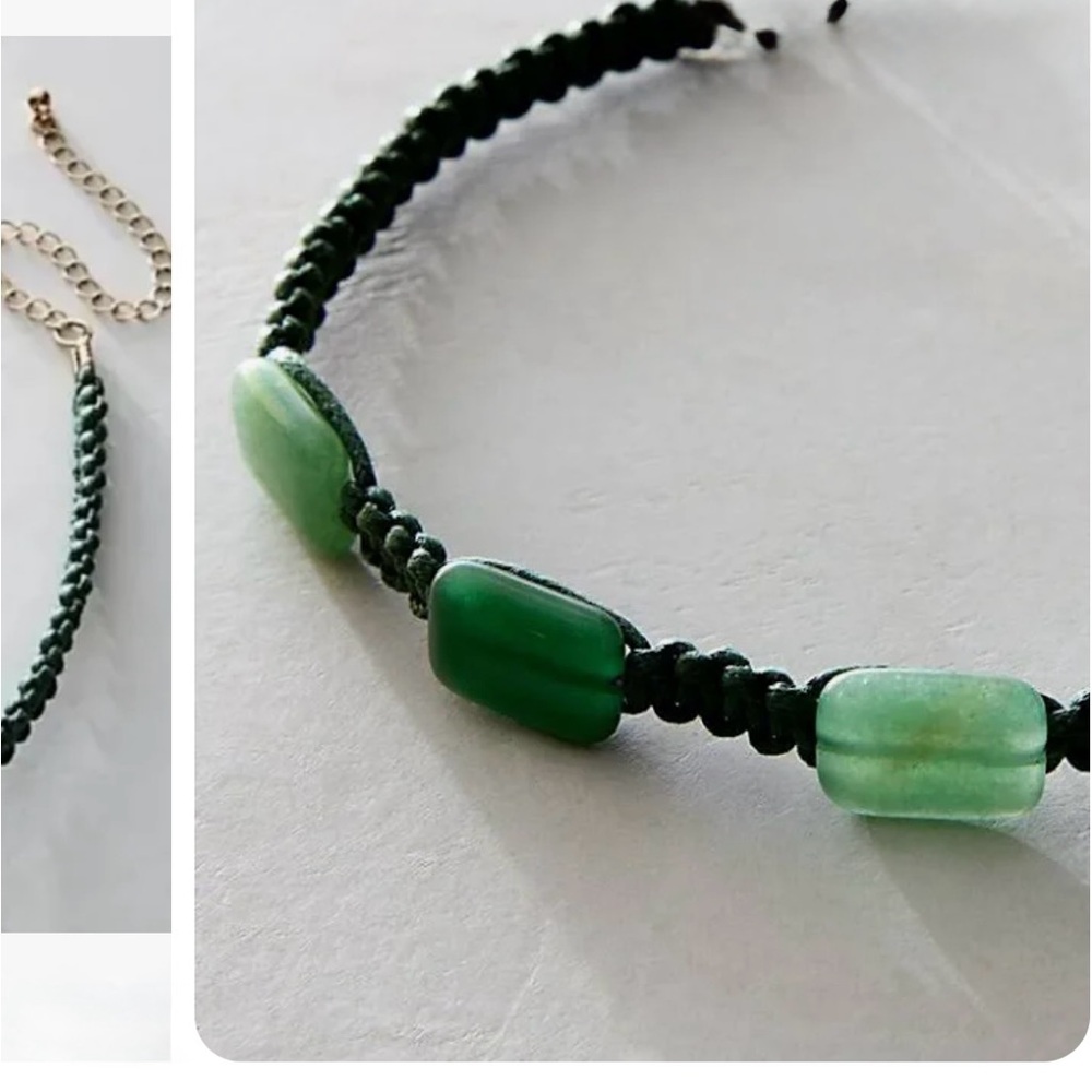 Free People Sweet Carolina Choker Necklace/Jade - Picture 2 of 16